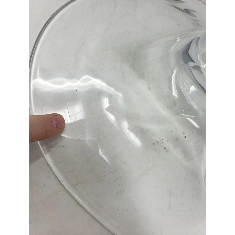 Orrefors Large Clear Crystal Bowl Vintage Modern Signed Numbered 6.5 Lbs 12.5